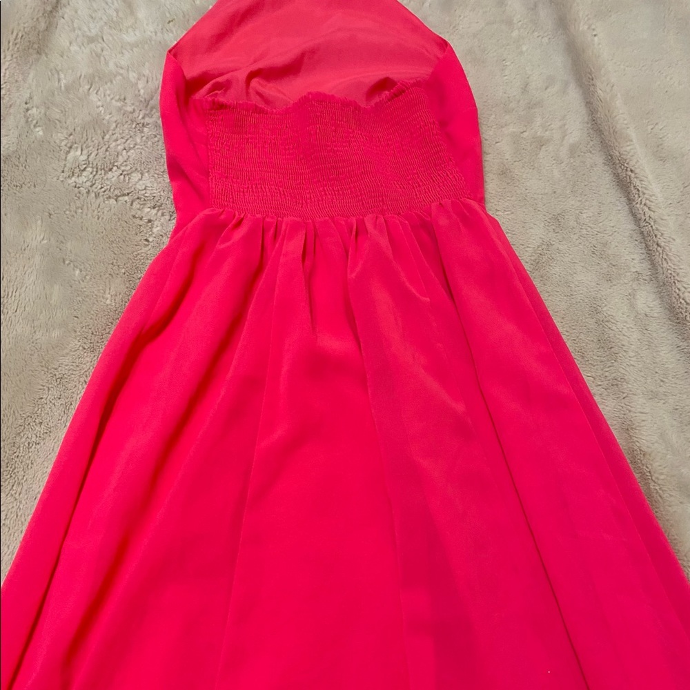 Floor length pink dress 👗
